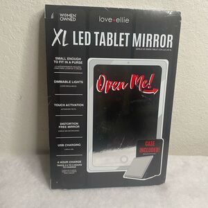 New XL LED Tablet Mirror Travel Purse Makeup Mirror
